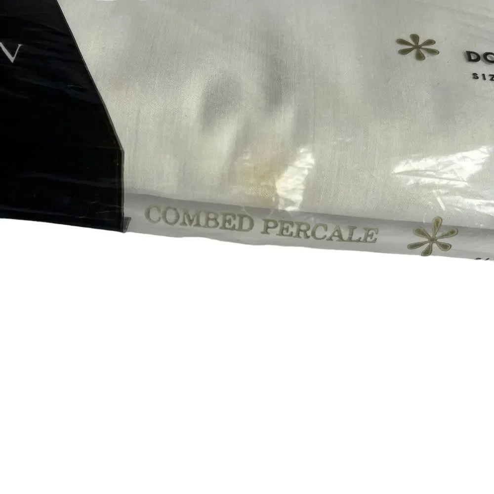 Vtg Springmaid Springcale Sheet White Combed Percale Double Flat Sheet USA‎ NIP